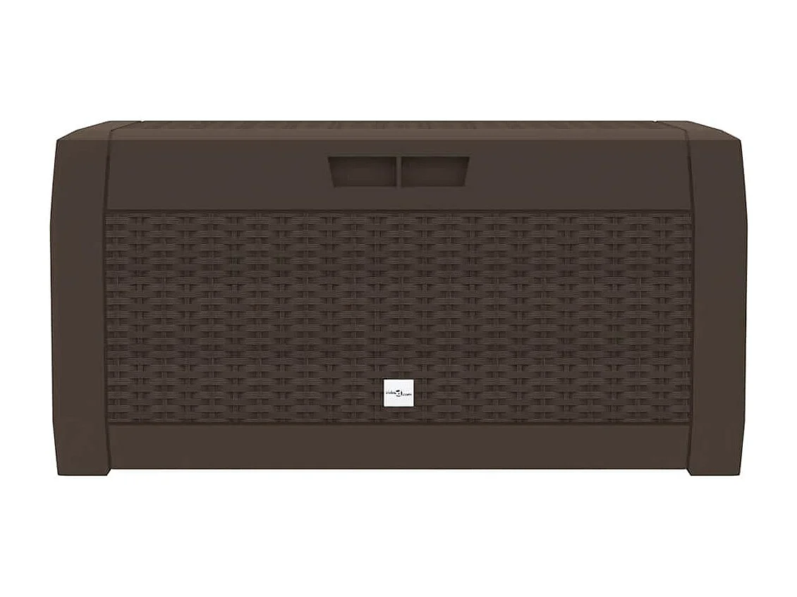 Boîte de stockage de jardin Marron 119x48x60 cm Polypropylène