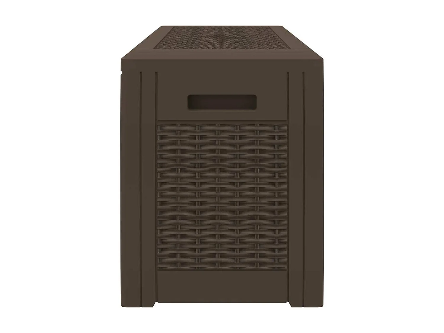 Boîte de stockage de jardin Marron 119x48x60 cm Polypropylène