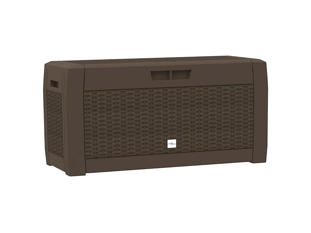 Gartentruhe Braun 119x48x60 cm Polypropylen
