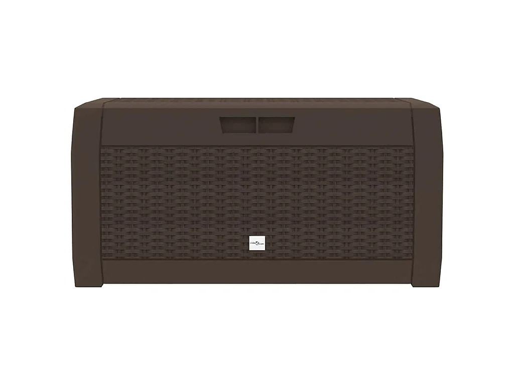 Gartentruhe Braun 119x48x60 cm Polypropylen