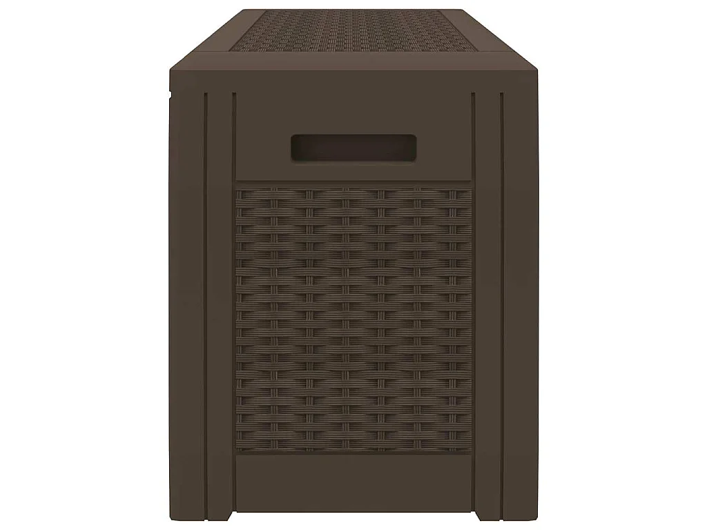 Gartentruhe Braun 119x48x60 cm Polypropylen