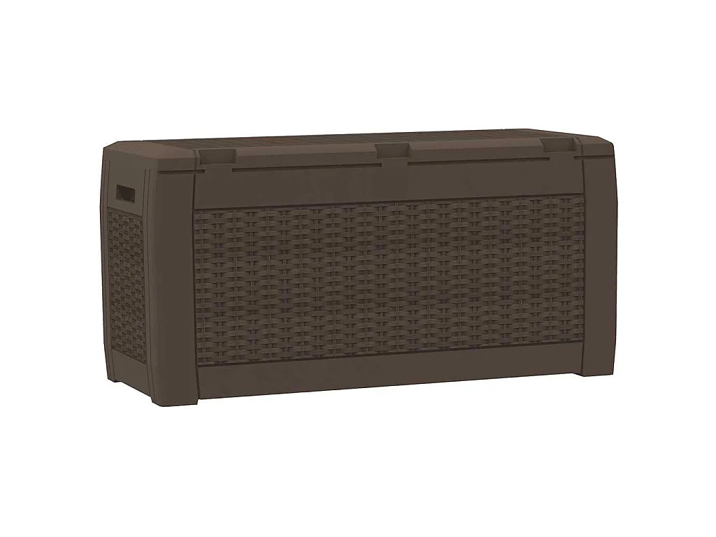 Gartentruhe Braun 119x48x60 cm Polypropylen