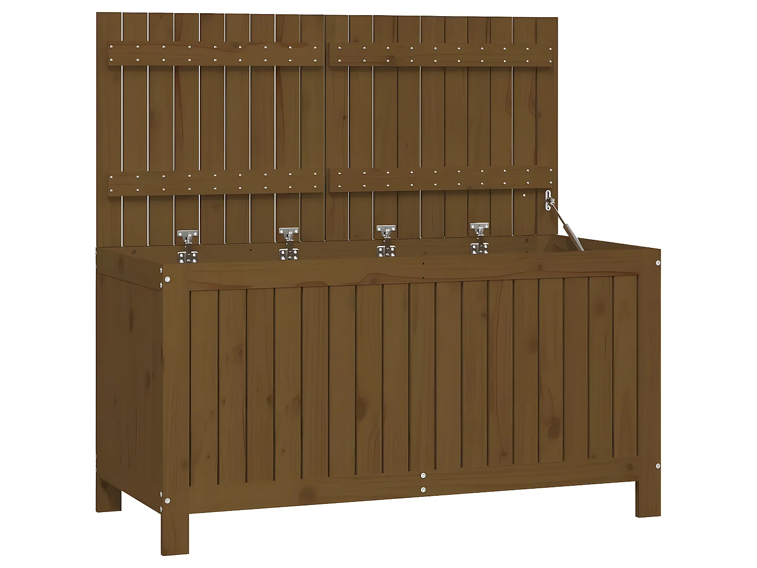 Contenitore da Giardino Ambra 121x55x64 cm Legno Massello Pino