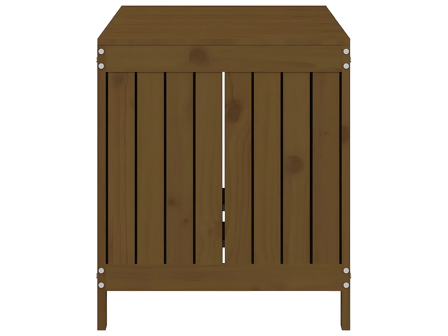 Contenitore da Giardino Ambra 121x55x64 cm Legno Massello Pino