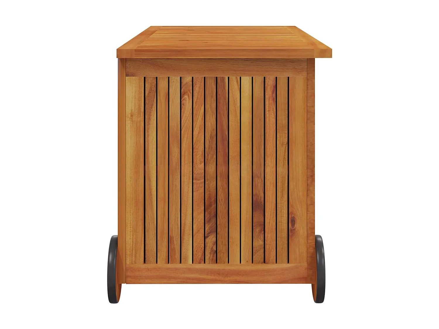 Boîte de rangement de jardin avec roues 90x50x58 cm Bois acacia