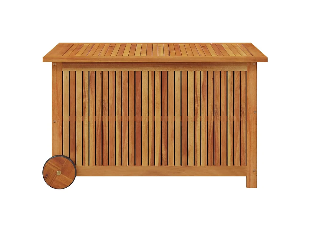 Contenitore Giardino con Ruote 90x50x58cm Legno Massello Acacia
