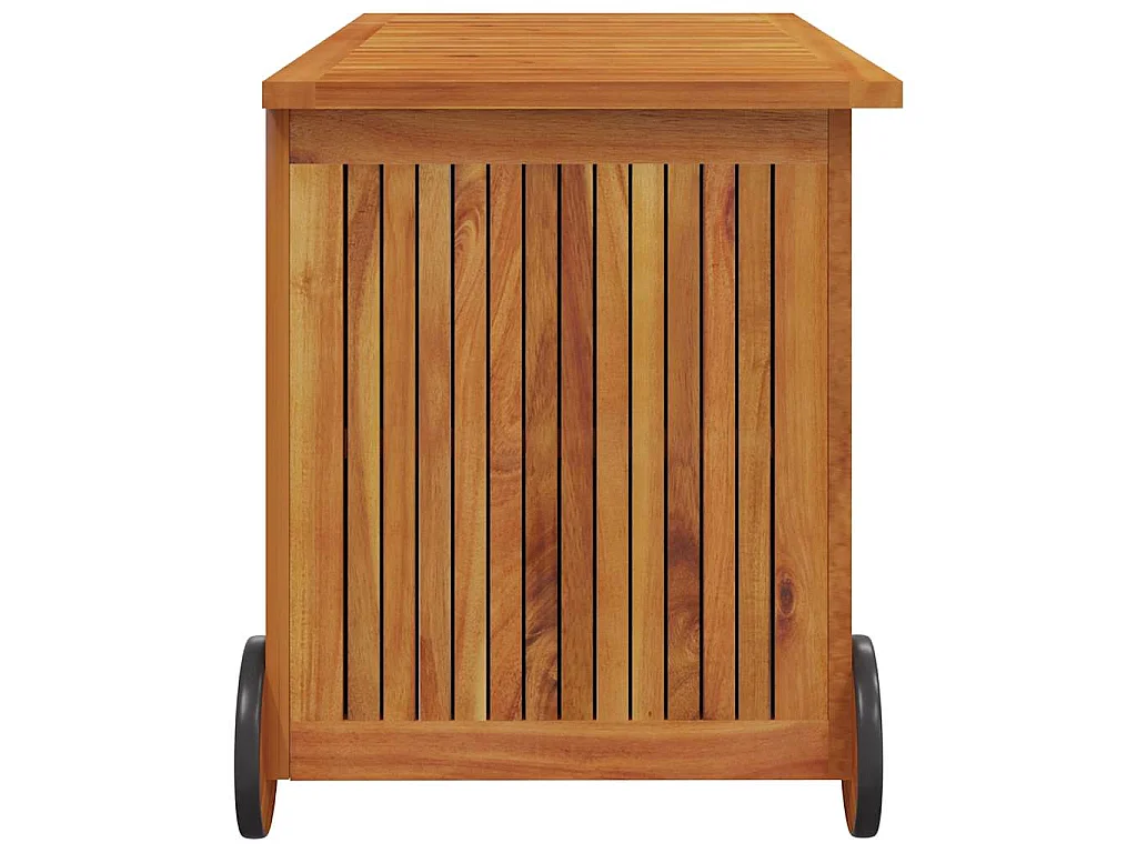 Contenitore Giardino con Ruote 90x50x58cm Legno Massello Acacia