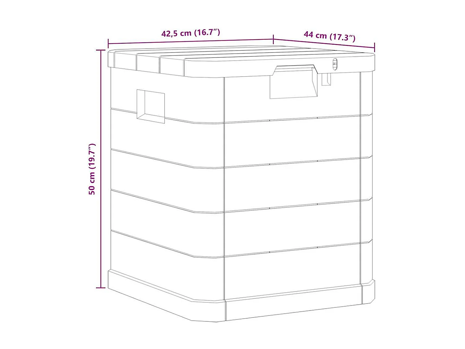 Garten-Aufbewahrungsbox 90 L Braun
