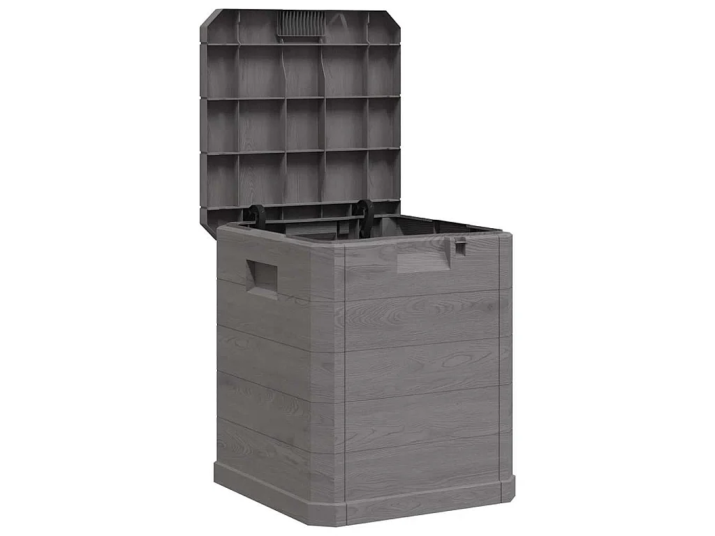Boîte de rangement de jardin 90 L Marron
