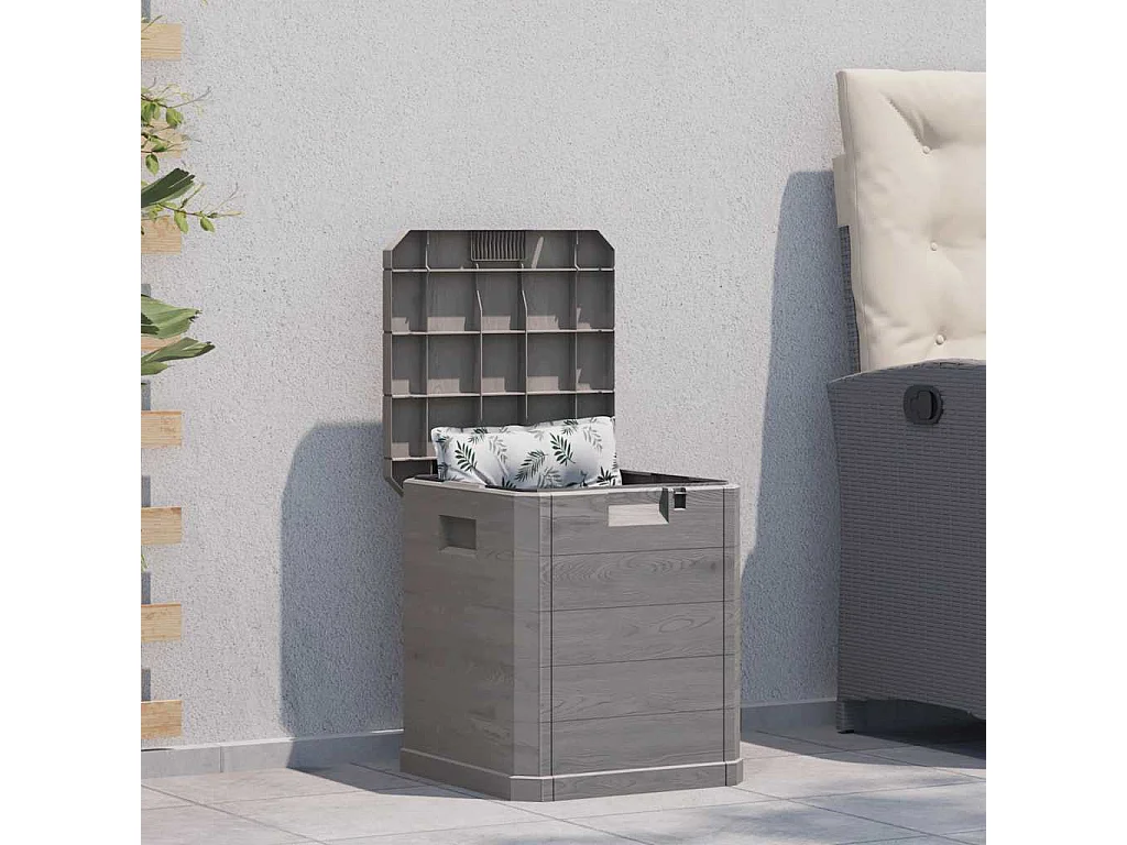 Boîte de rangement de jardin 90 L Marron
