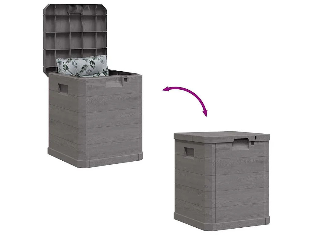 Boîte de rangement de jardin 90 L Marron