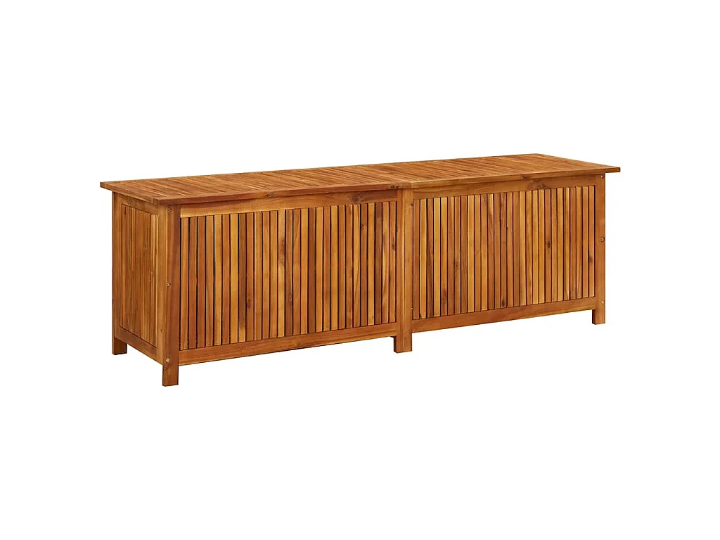 Caixa de arrumação p/ jardim 175x50x58 cm madeira acácia maciça