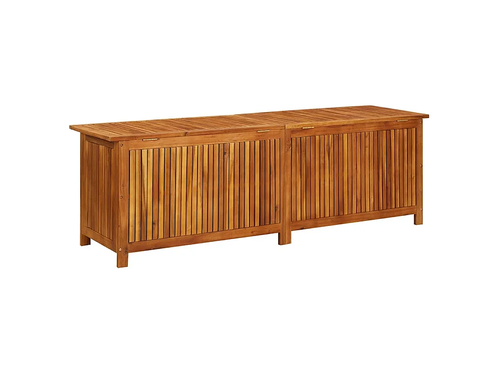 Caixa de arrumação p/ jardim 175x50x58 cm madeira acácia maciça