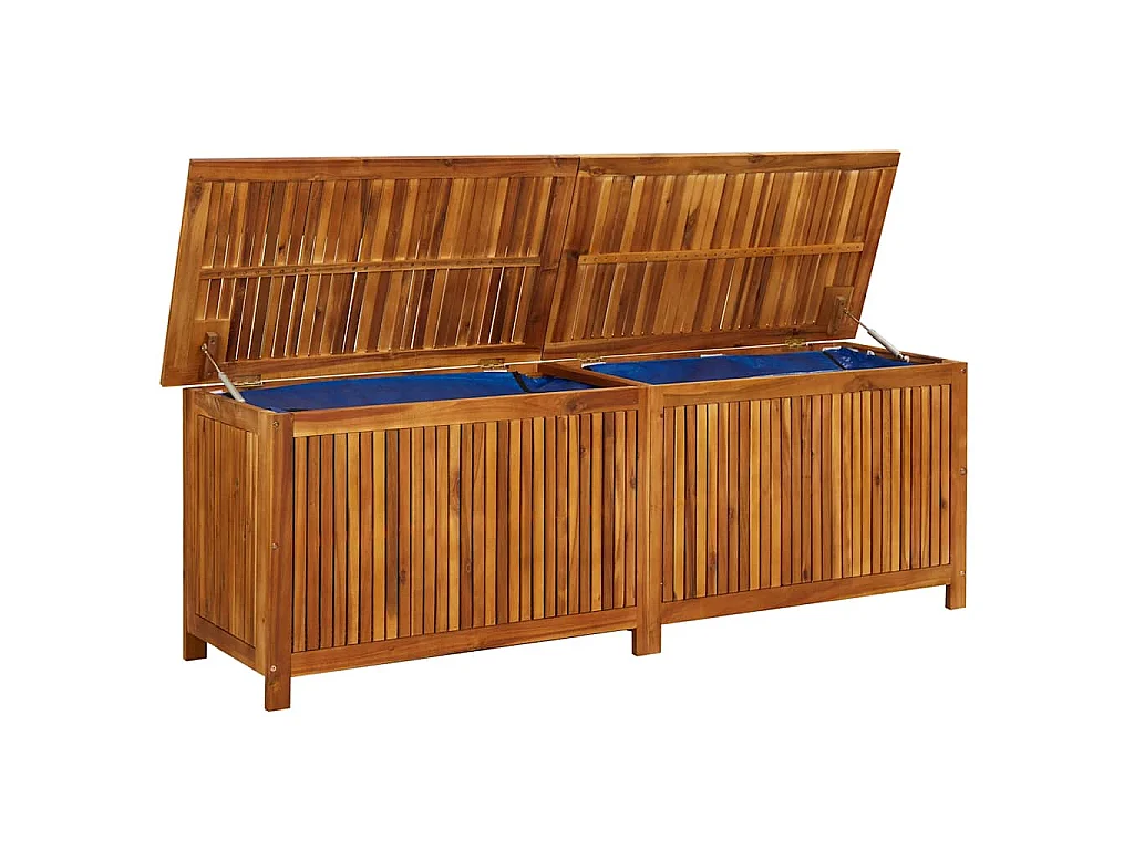 Caixa de arrumação p/ jardim 175x50x58 cm madeira acácia maciça