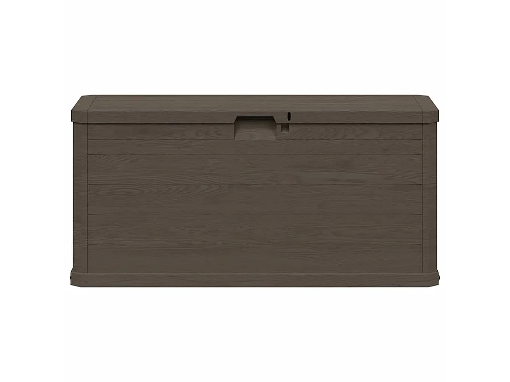 Caja de almacenamiento de jardín 280 L marrón
