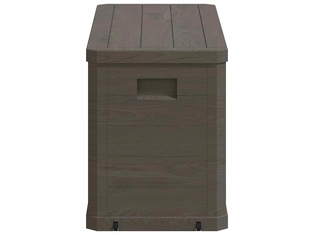 Caja de almacenamiento de jardín 280 L marrón