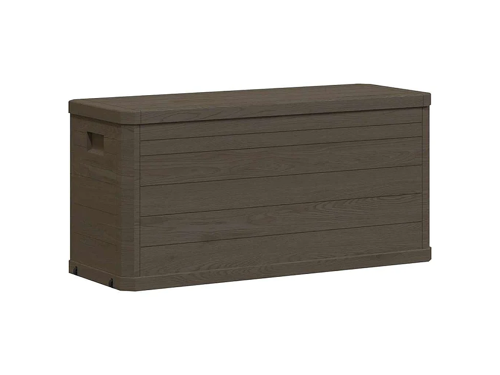 Caja de almacenamiento de jardín 280 L marrón