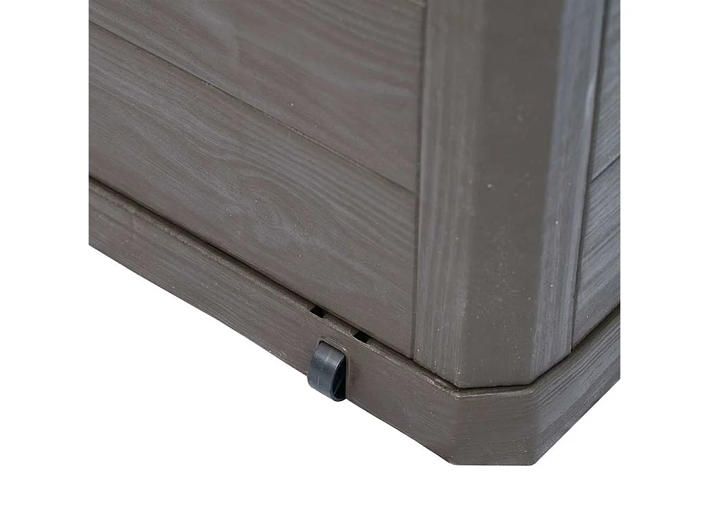 Caja de almacenamiento de jardín 280 L marrón