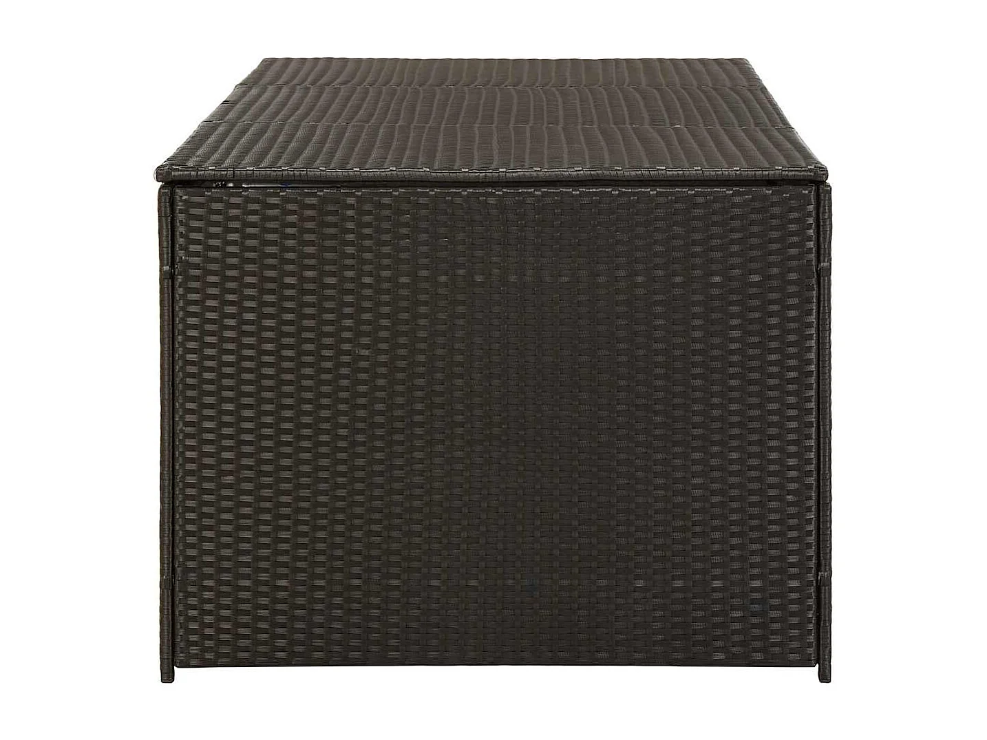 Baule da Giardino in Polyrattan 180x90x70 cm Marrone