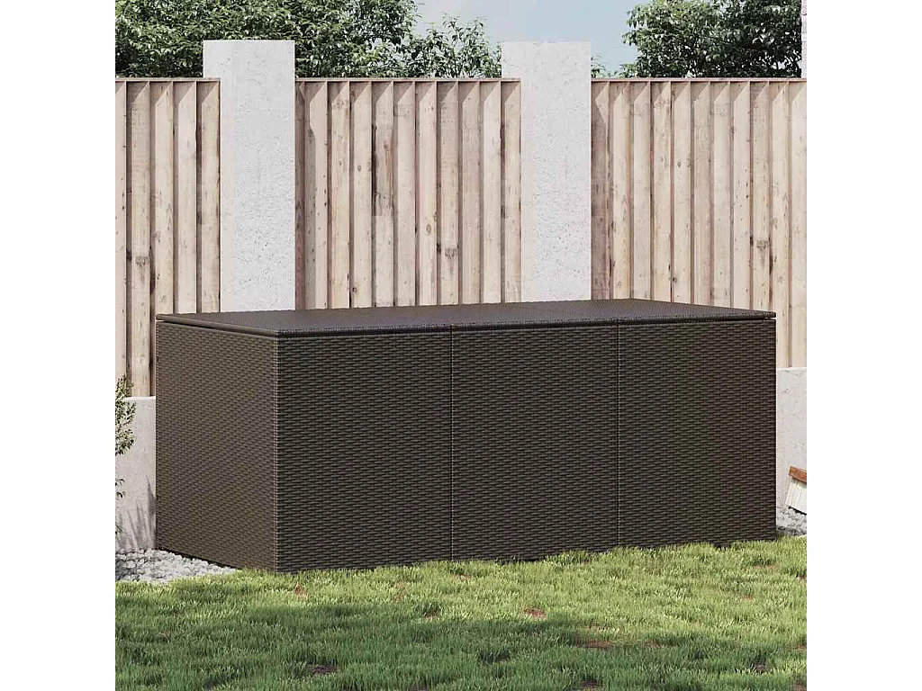 Gartenbox Poly Rattan 180x90x70 cm Braun