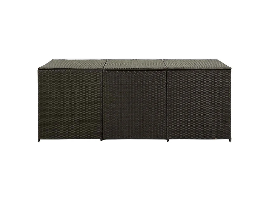 Gartenbox Poly Rattan 180x90x70 cm Braun