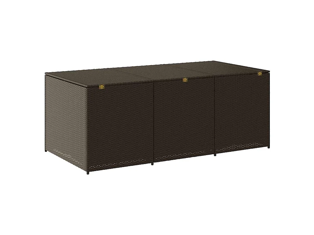 Gartenbox Poly Rattan 180x90x70 cm Braun