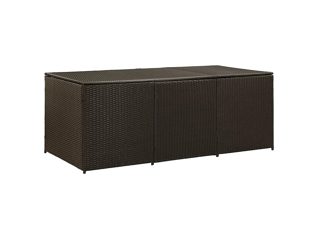 Tuinbox 180x90x70 cm poly rattan bruin