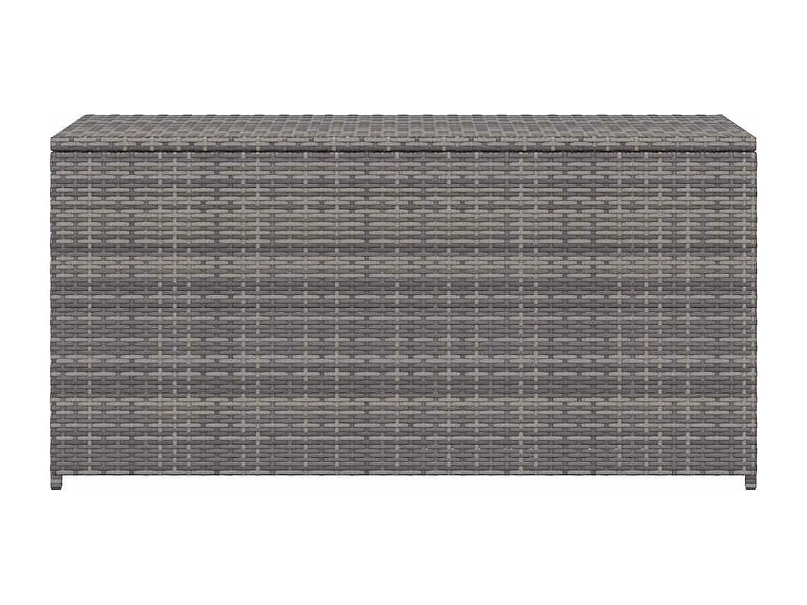 Boîte de rangement de jardin gris 120x50x60 cm résine tressée