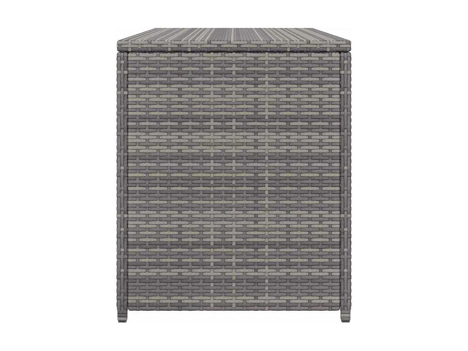 Boîte de rangement de jardin gris 120x50x60 cm résine tressée