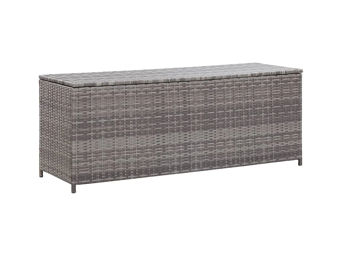 Tuinbox 120x50x60 cm poly rattan grijs