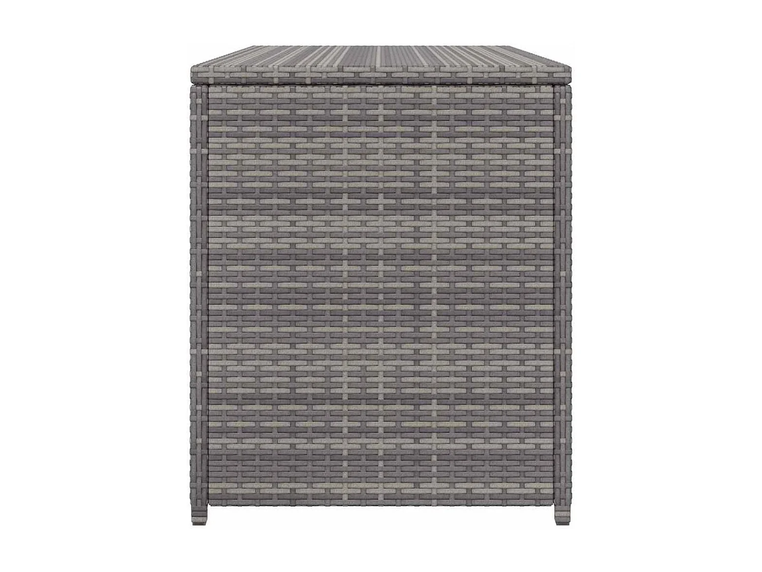 Boîte de rangement de jardin gris 120x50x60 cm résine tressée