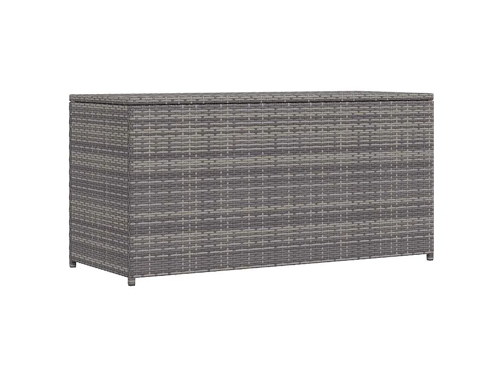 Garten-Auflagenbox Grau 120x50x60 cm Poly Rattan