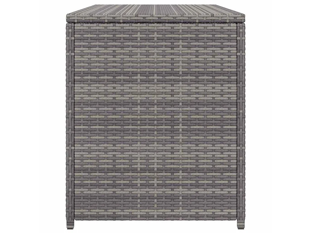 Garten-Auflagenbox Grau 120x50x60 cm Poly Rattan