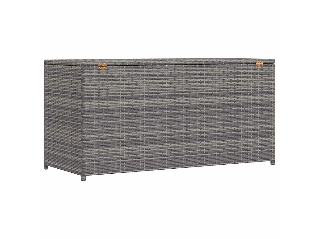 Garten-Auflagenbox Grau 120x50x60 cm Poly Rattan