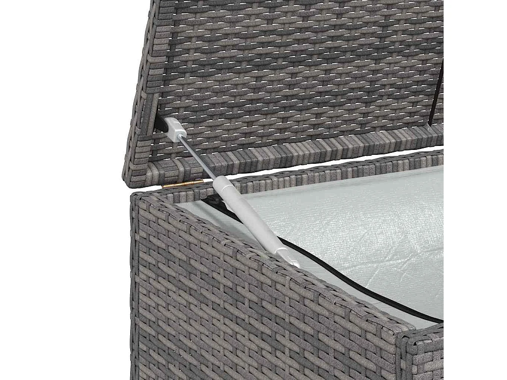 Garten-Auflagenbox Grau 120x50x60 cm Poly Rattan