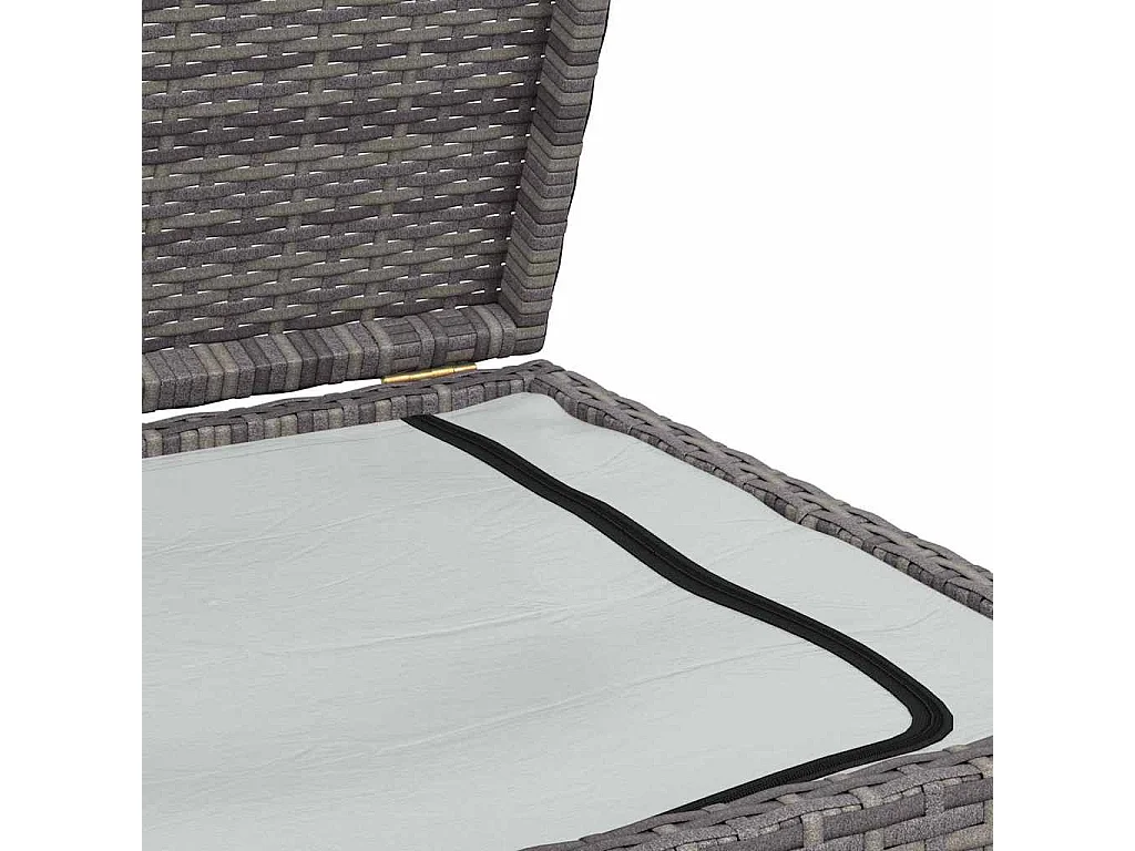 Garten-Auflagenbox Grau 120x50x60 cm Poly Rattan