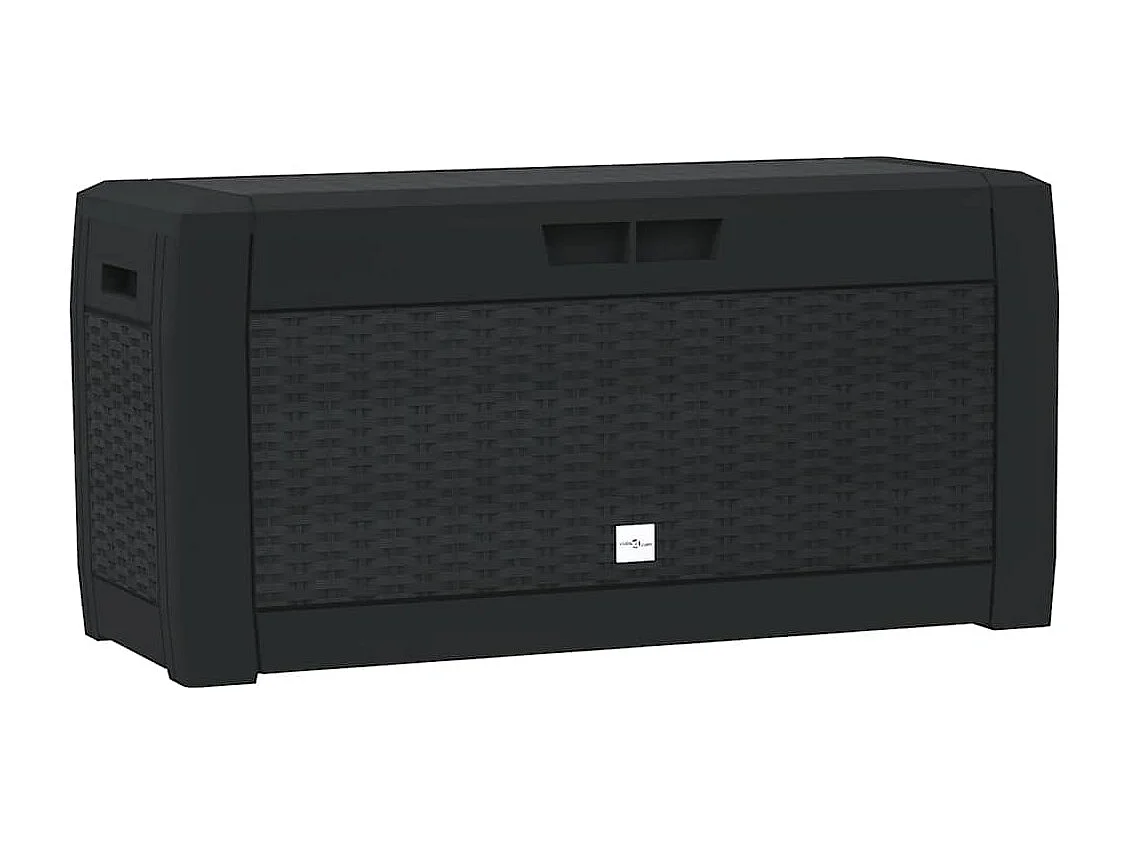 Boîte de stockage jardin Anthracite 119x48x60 cm Polypropylène