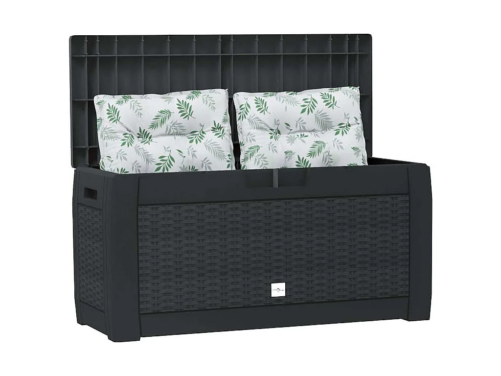 Gartentruhe Anthrazit 119x48x60 cm Polypropylen