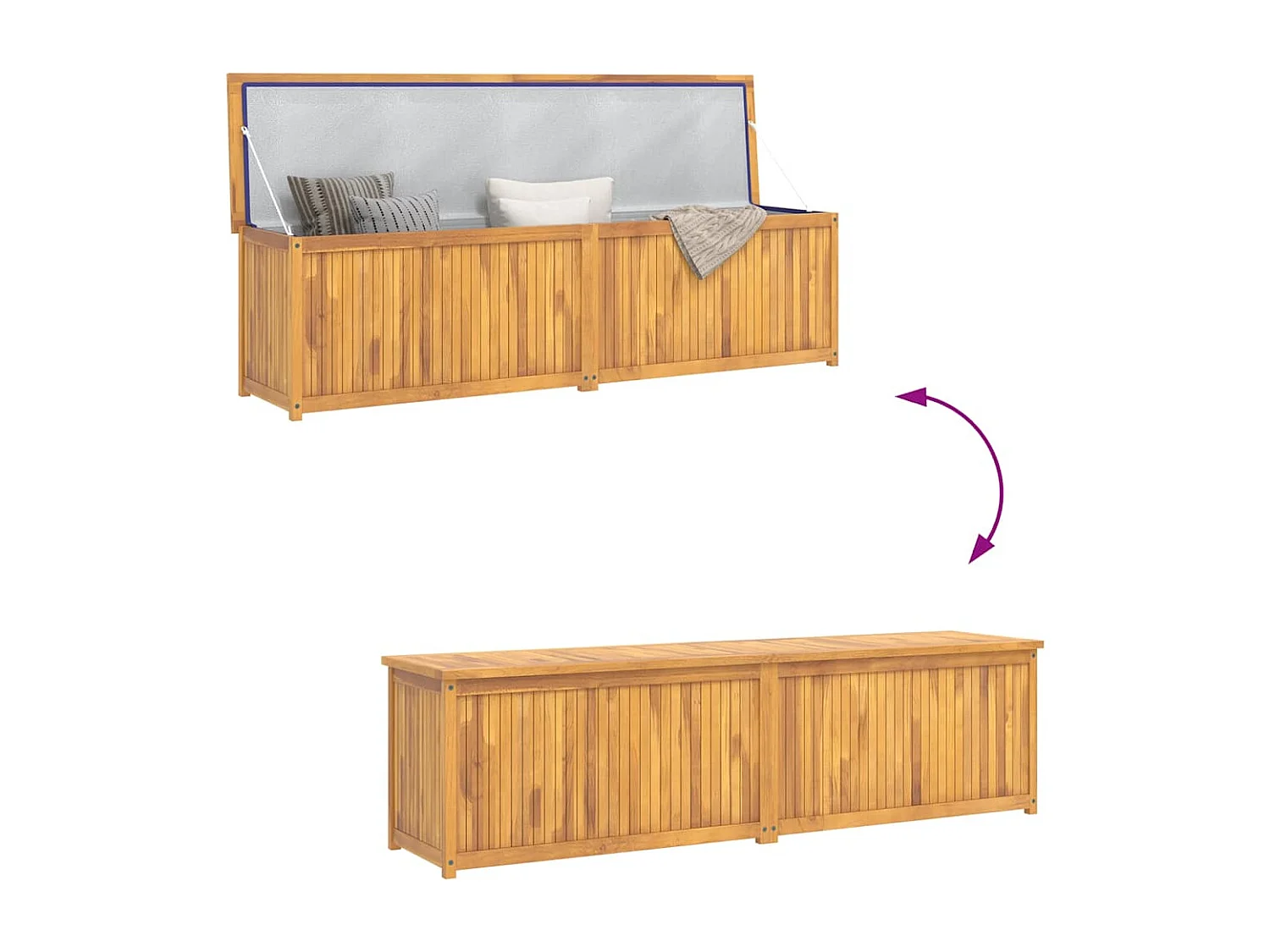 Boîte de jardin 200x50x55 cm Bois massif de teck