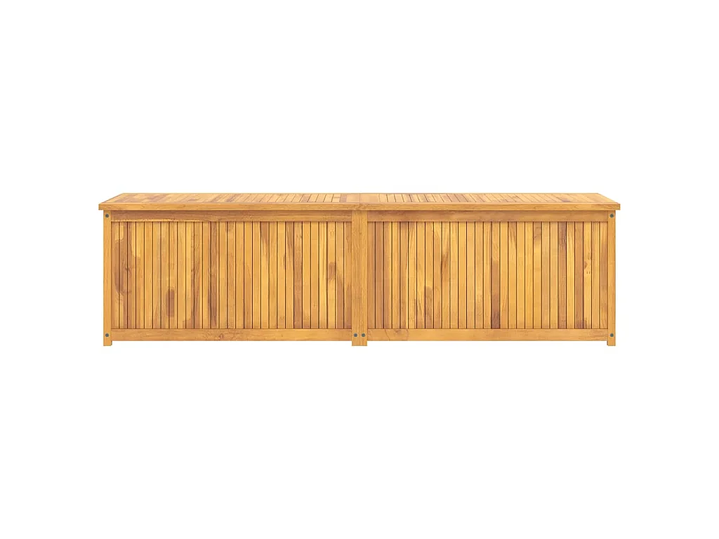 Baúl de jardín madera maciza de teca 200x50x55 cm