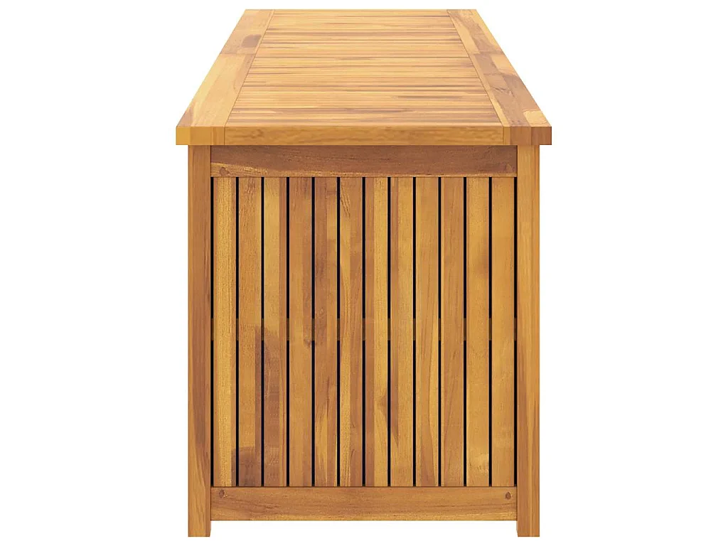 Baúl de jardín madera maciza de teca 200x50x55 cm