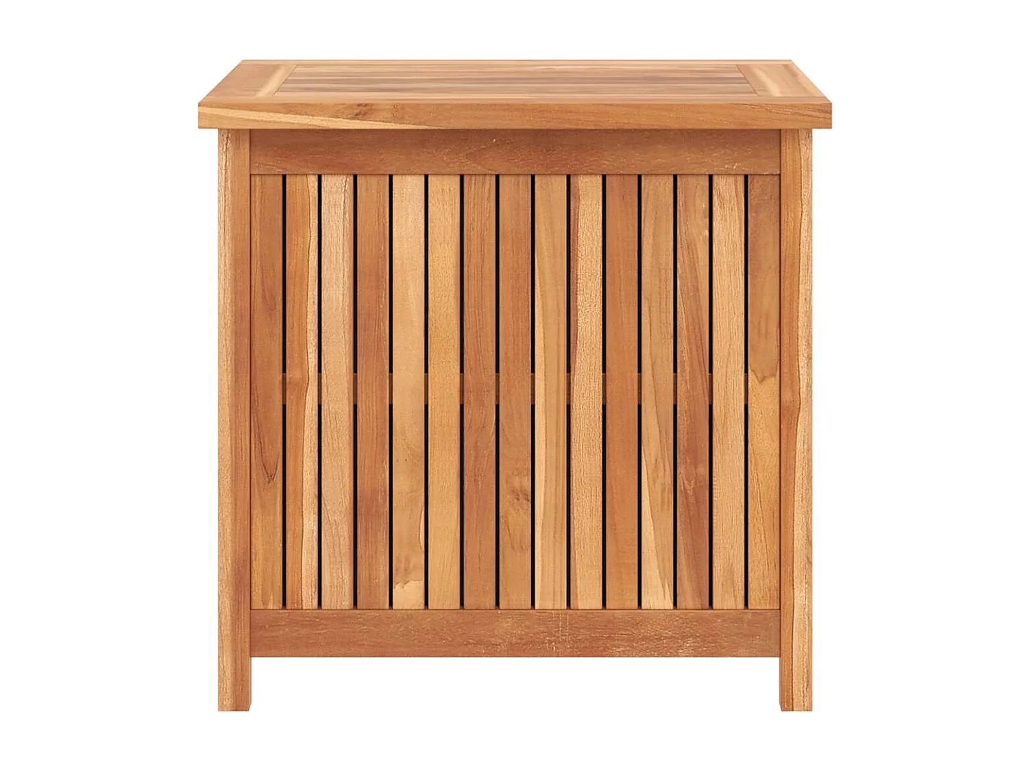 Caixa arrumação para jardim 60x50x58 cm madeira teca maciça