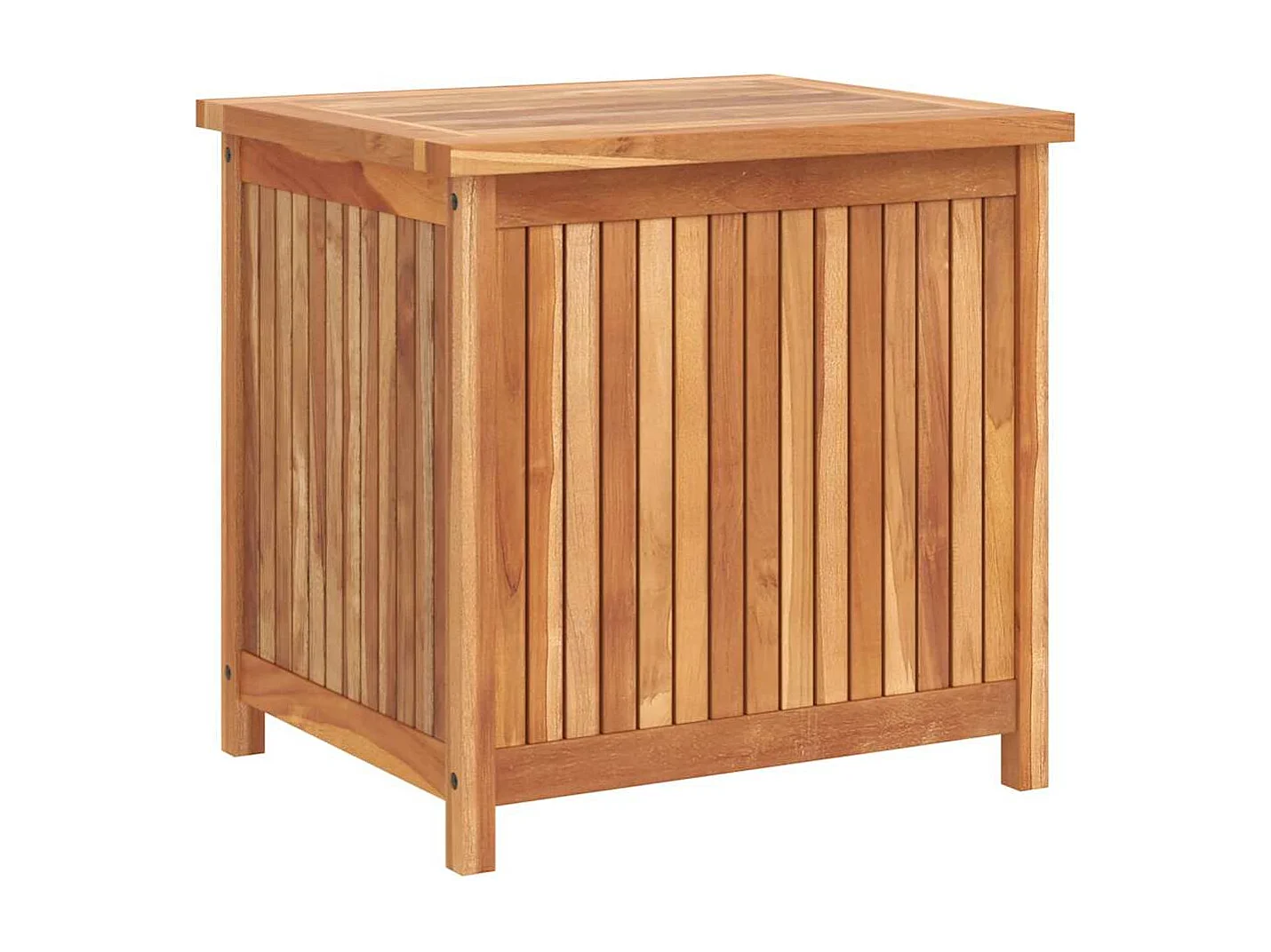 Baule da Giardino 60x50x58 cm in Legno Massello di Teak