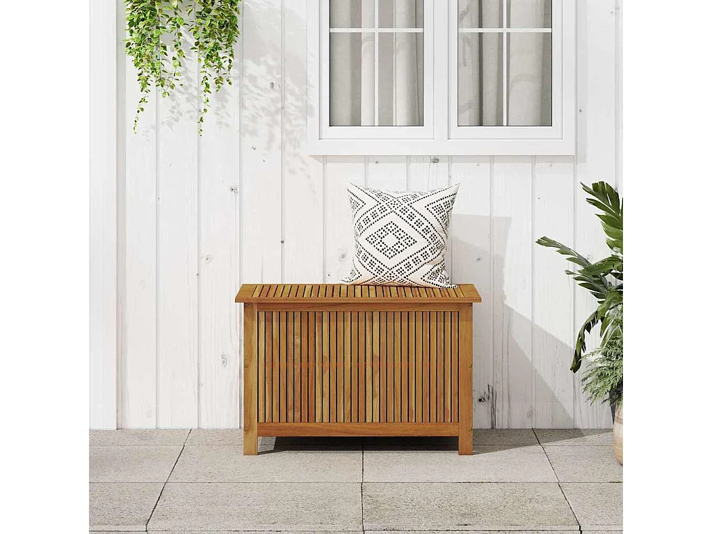 Boîte de rangement de jardin 90x50x58 cm bois d'acacia massif