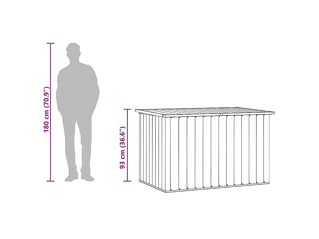 Boîte de rangement de jardin Anthracite 149x99x93 cm