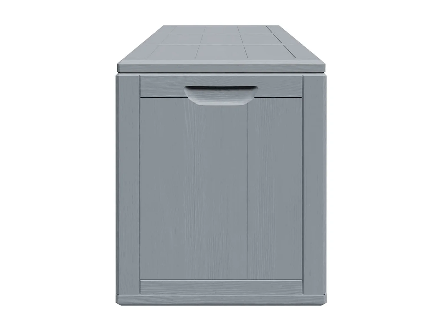 Garten-Aufbewahrungsbox 270 L Grau PP-Holzoptik