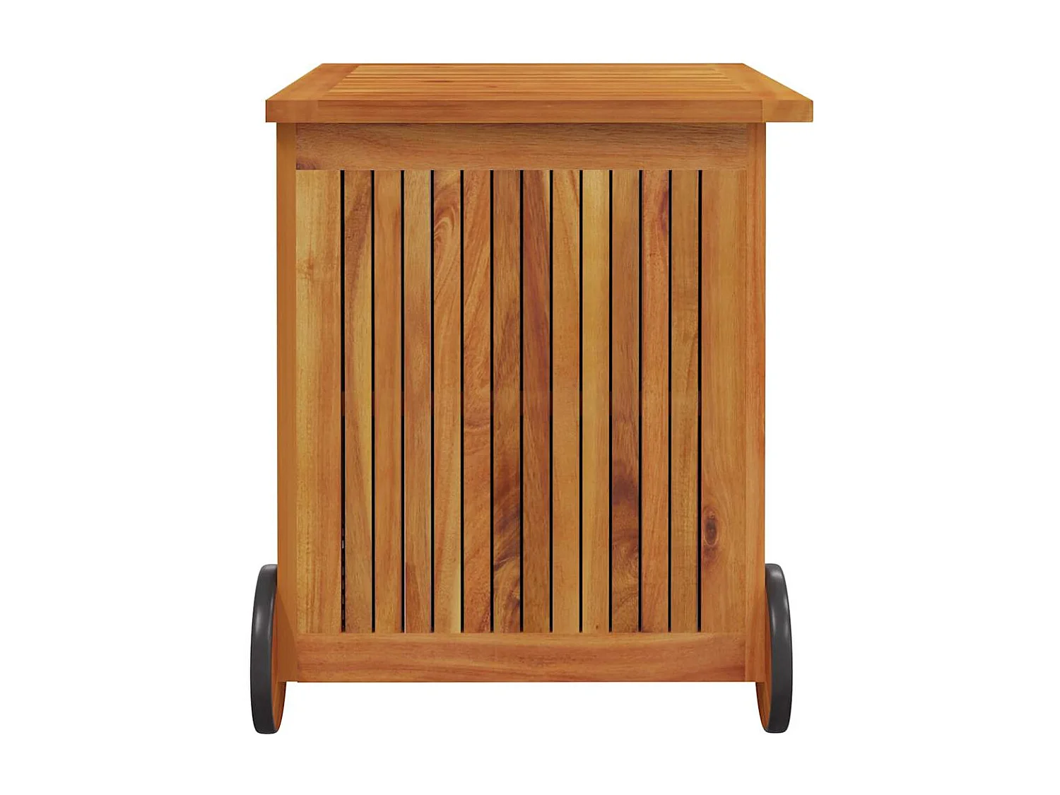Boîte de rangement de jardin avec roues 60x50x58 cm Bois acacia