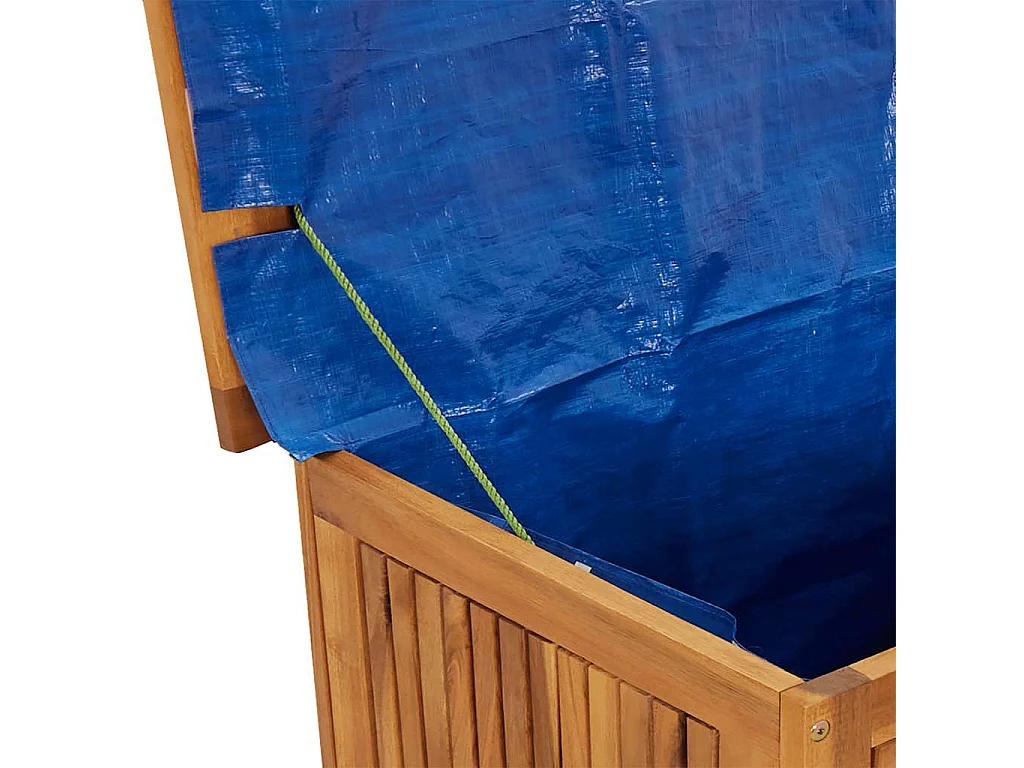 Caja de almacenaje de jardín ruedas acacia maciza 60x50x58 cm