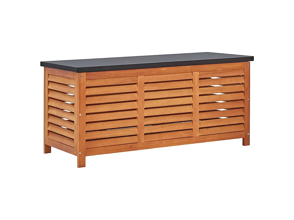 Boîte de rangement de jardin 117x50x55 cm Eucalyptus solide