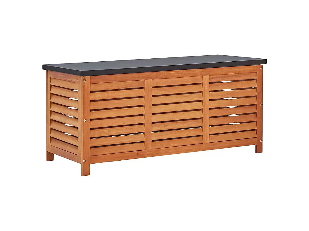 Boîte de rangement de jardin 117x50x55 cm Eucalyptus solide